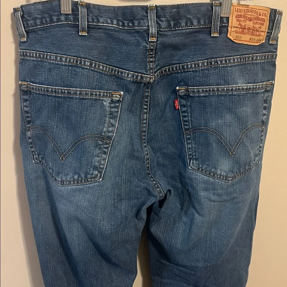 Vintage Levi’s 559 Relaxed Straight Leg Jeans Mens 38x34 Denim Blue Wash